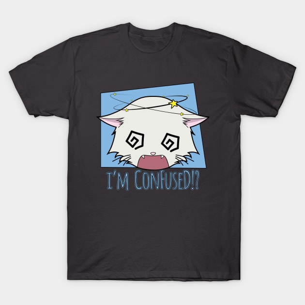 The Confused Cat - i'm ConFuseD!? T-Shirt by The Kitten Gallery
